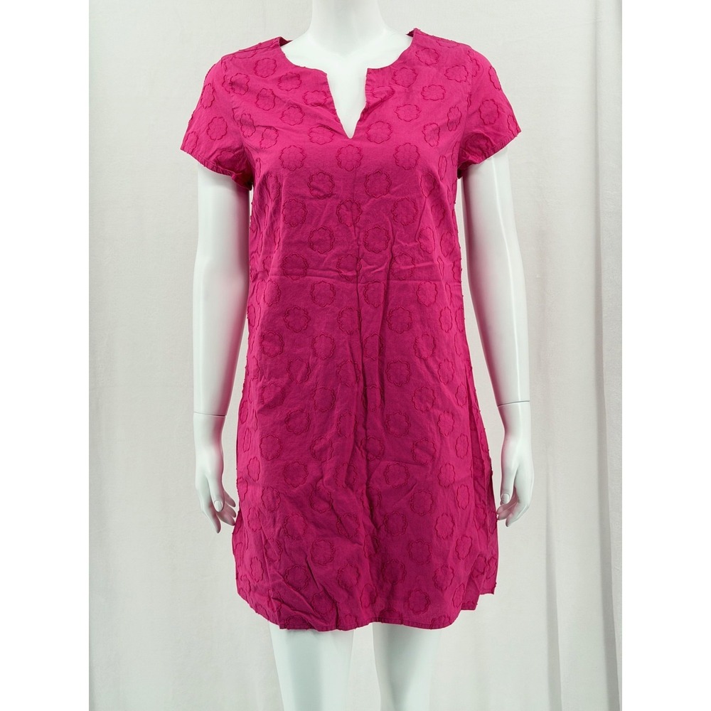 Vineyard Vines Magenta Textured Shift Dress